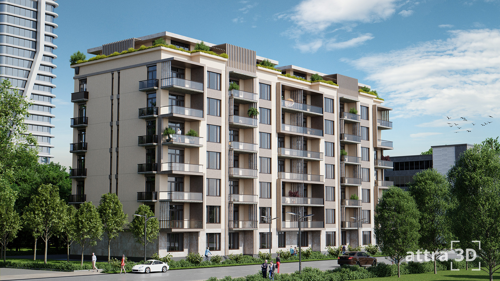 Экстерьерная визуализация многоквартирного дома
