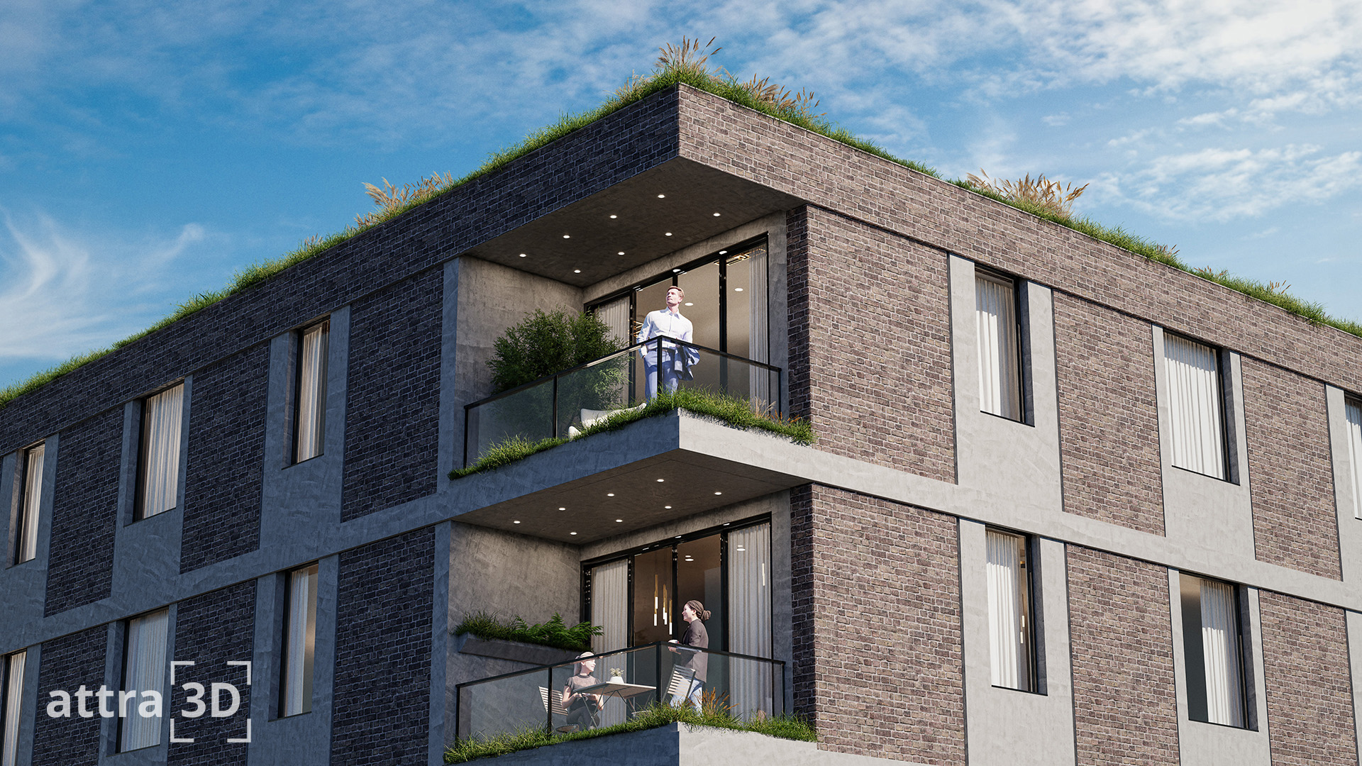 Экстерьерная визуализация многоквартирного дома